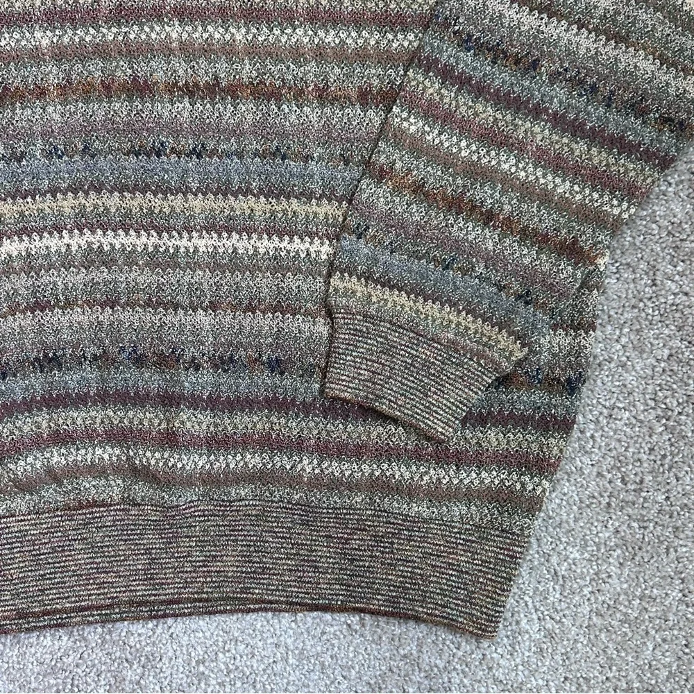Jhane Barnes Men's Vintage XL Wool Blend Geometric Pullover Crewneck Sweater 90s - Picture 2 of 8